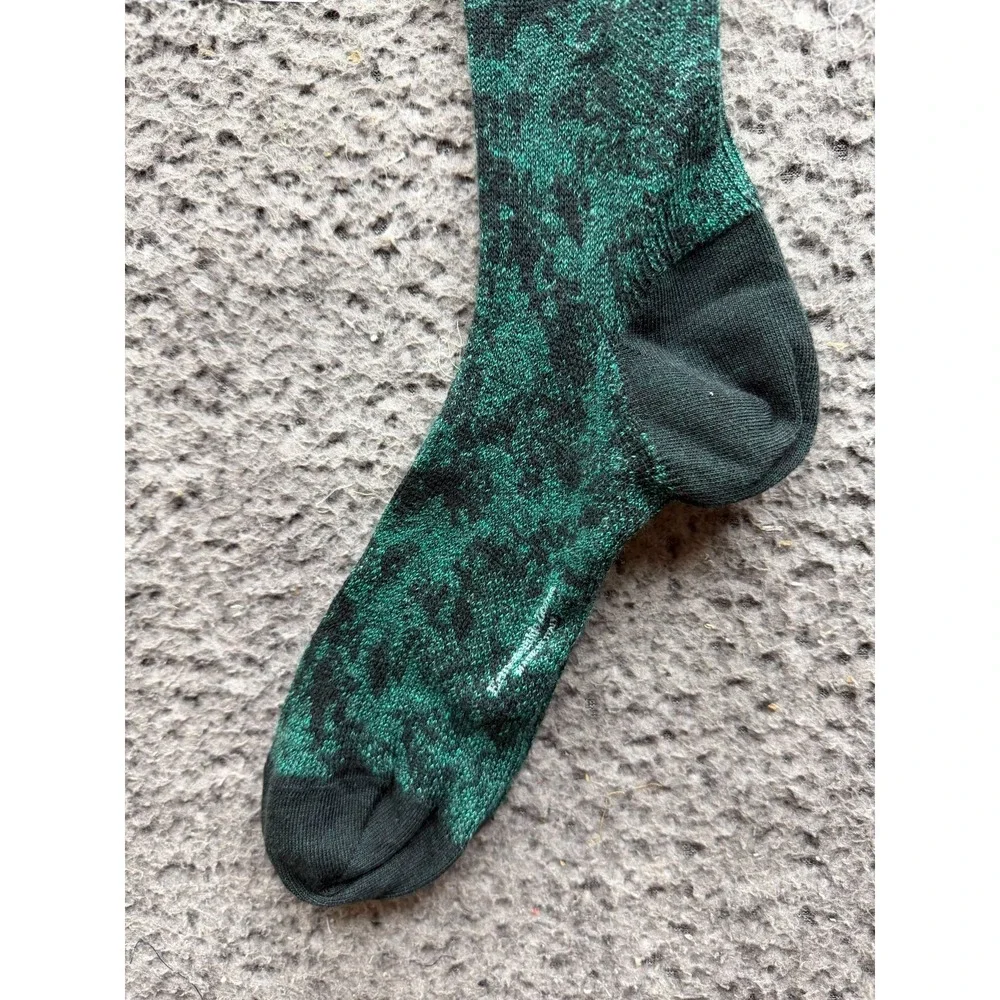 NWT Ermenegildo Zegna Earthling Mid Calf Socks Teal Fant One Size Unisex